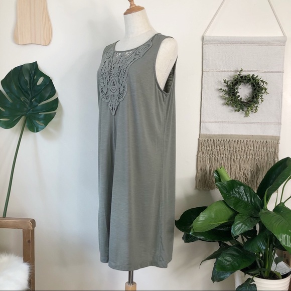 Joe Fresh l Green Knee Length Sleeveless Dress L - Picture 2 of 10